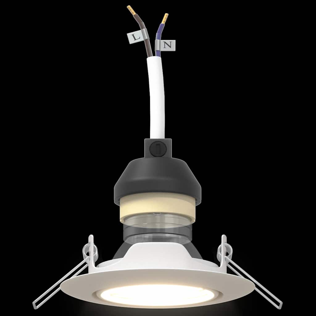 Spotlights mit Strahlern 24 pcs Weiß 9 x 9 cm Metall