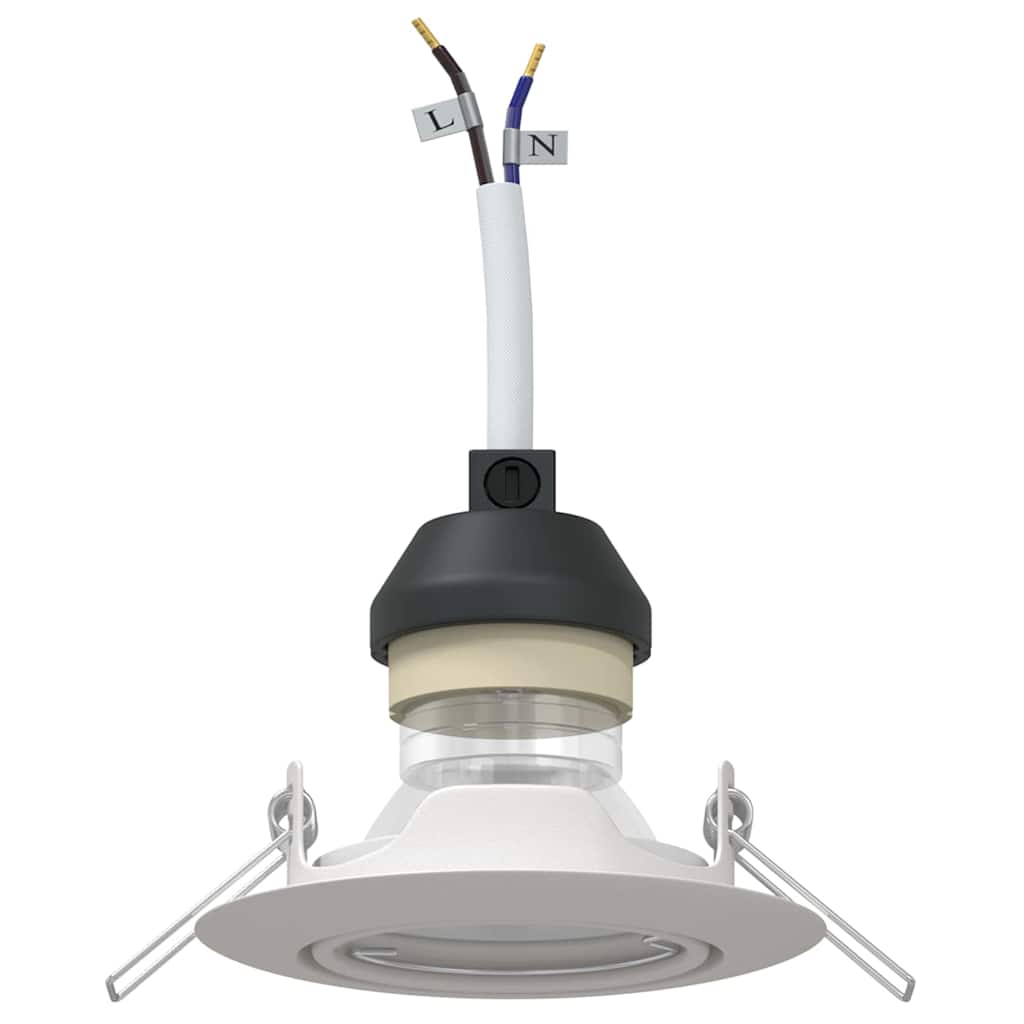 Spotlights mit Strahlern 24 pcs Weiß 9 x 9 cm Metall