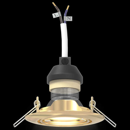 Spotlights mit Scheinwerfern 6 pcs Gold 9 x 9 cm Metall