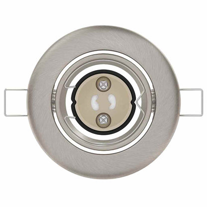 Spotlights mit Scheinwerfern 6 pcs Silber 9 x 9 cm Metall