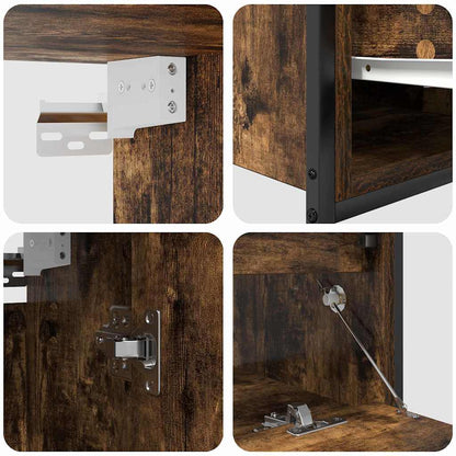 Badezimmermöbel Set 5 pcs Braun 76,5 x 35 x 95 cm Holzwerkstoff