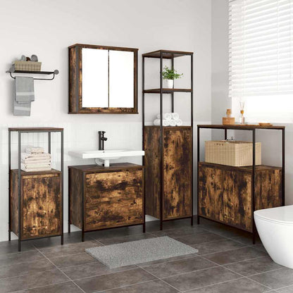 Badezimmermöbel Set 5 pcs Braun 76,5 x 35 x 95 cm Holzwerkstoff