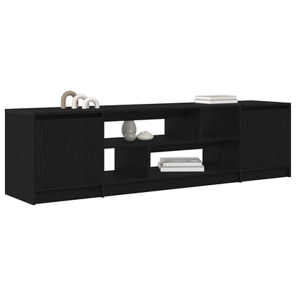 TV-Schrank Schwarz Eiche-Optik 188,5x41x50 cm Holzwerkstoff