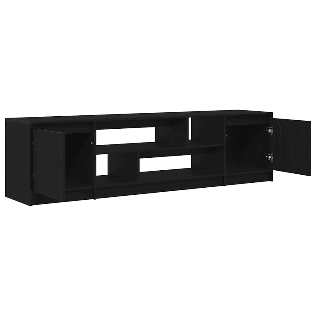 TV-Schrank Schwarz Eiche-Optik 188,5x41x50 cm Holzwerkstoff