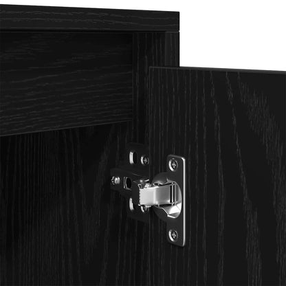 TV-Schrank Schwarz Eiche-Optik 188,5x41x50 cm Holzwerkstoff