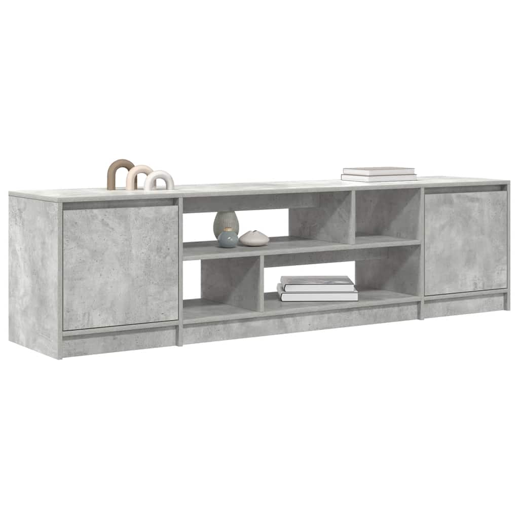 TV-Schrank Betongrau 188,5x41x50 cm Holzwerkstoff