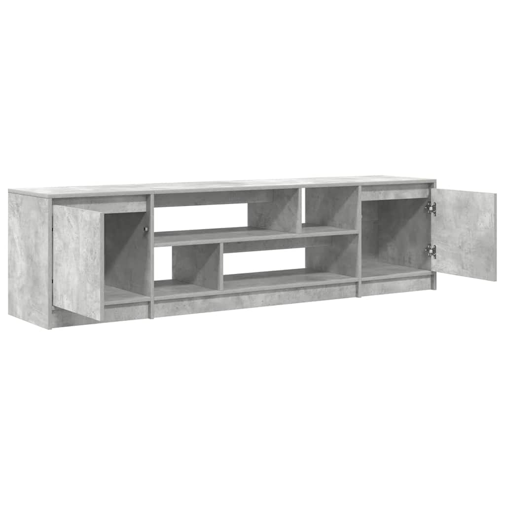 TV-Schrank Betongrau 188,5x41x50 cm Holzwerkstoff