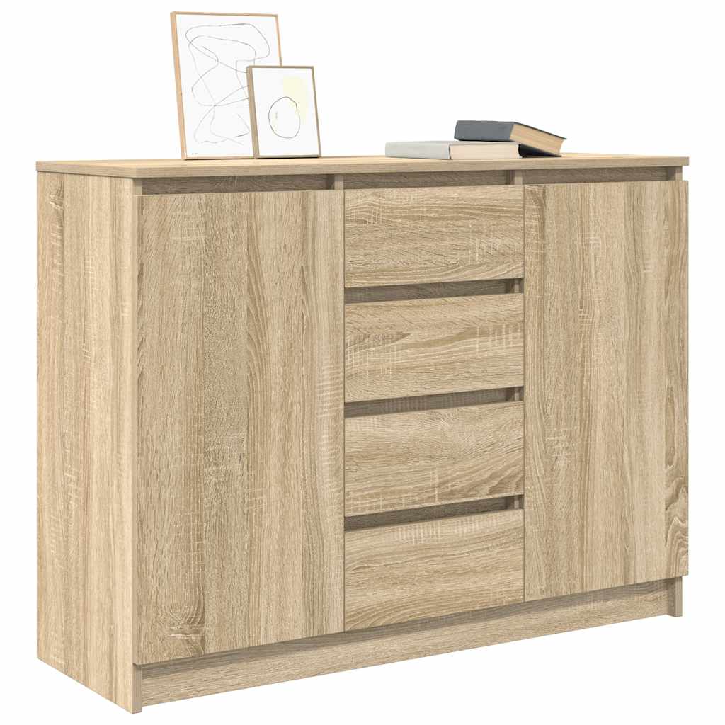 Sideboard mit Schubladen Sonoma-Eiche 100,5x35x76 cm