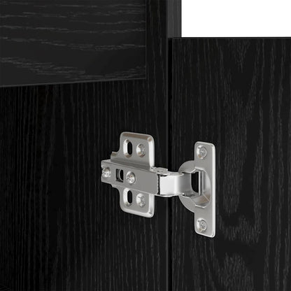 Schreibtisch mit Regal Schwarz Eichen-Optik 140 x 49 x 76 cm