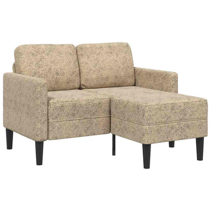 2-Sitzer-Sofa mit Chaiselongue L-Form Hellgrau 125cm Kunstleder