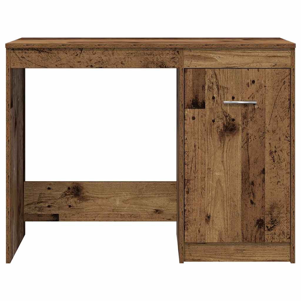 Schreibtisch mit Unterschrank Altholz Holzwerkstoff
