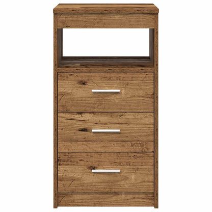 Schreibtisch mit Unterschrank Altholz Holzwerkstoff