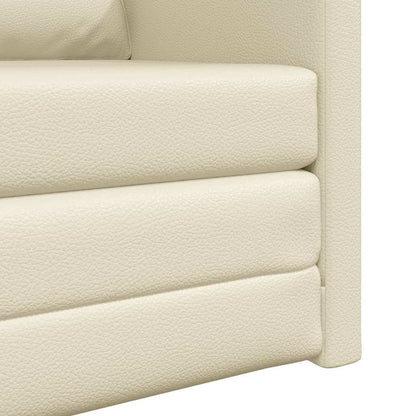 Schlafsofa Creme 74 x 77 x 81 cm Samt