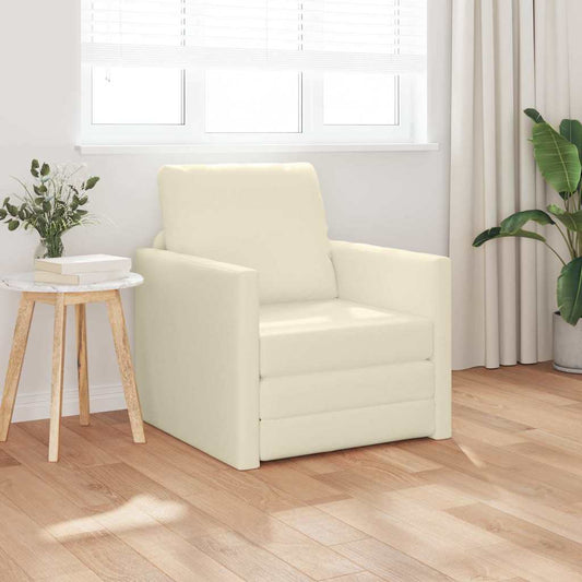 Schlafsofa Creme 74 x 77 x 81 cm Samt