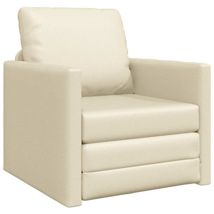 Schlafsofa Creme 74 x 77 x 81 cm Samt