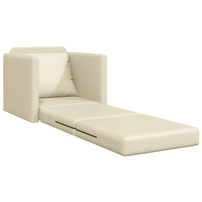Schlafsofa Creme 74 x 77 x 81 cm Samt