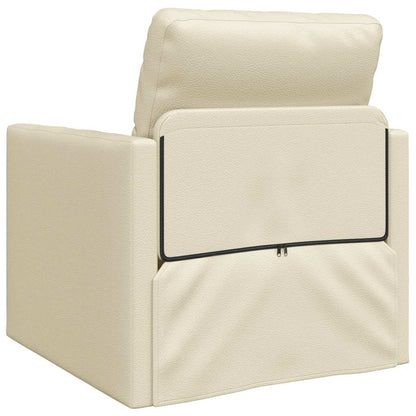 Schlafsofa Creme 74 x 77 x 81 cm Samt