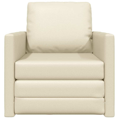 Schlafsofa Creme 74 x 77 x 81 cm Samt