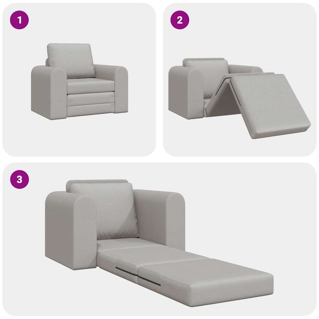Sofa Bett Wolkengrau 98 x 71 x 83 cm Stoff