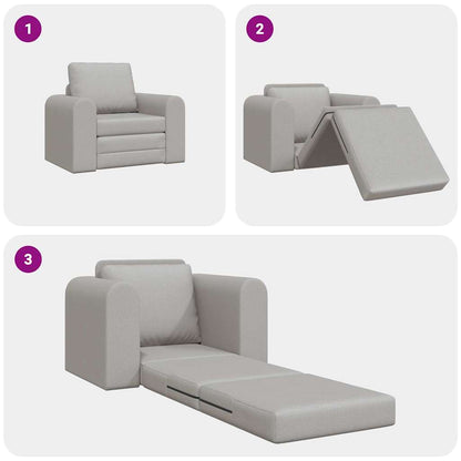 Sofa Bett Wolkengrau 98 x 71 x 83 cm Stoff