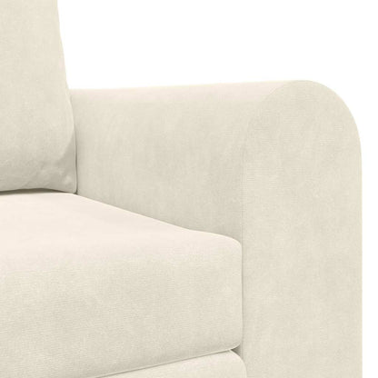 Sofa Bett Creme 148 x 71 x 83 cm Samt