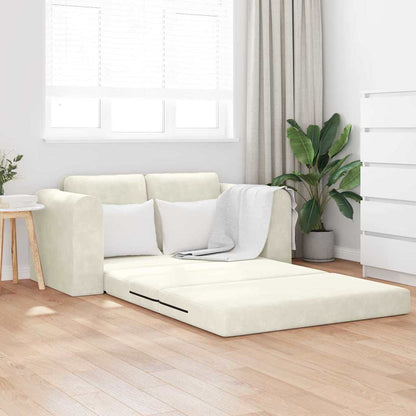 Sofa Bett Creme 148 x 71 x 83 cm Samt