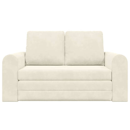 Sofa Bett Creme 148 x 71 x 83 cm Samt