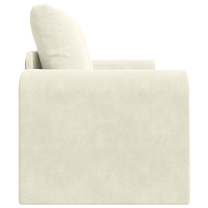 Sofa Bett Creme 148 x 71 x 83 cm Samt