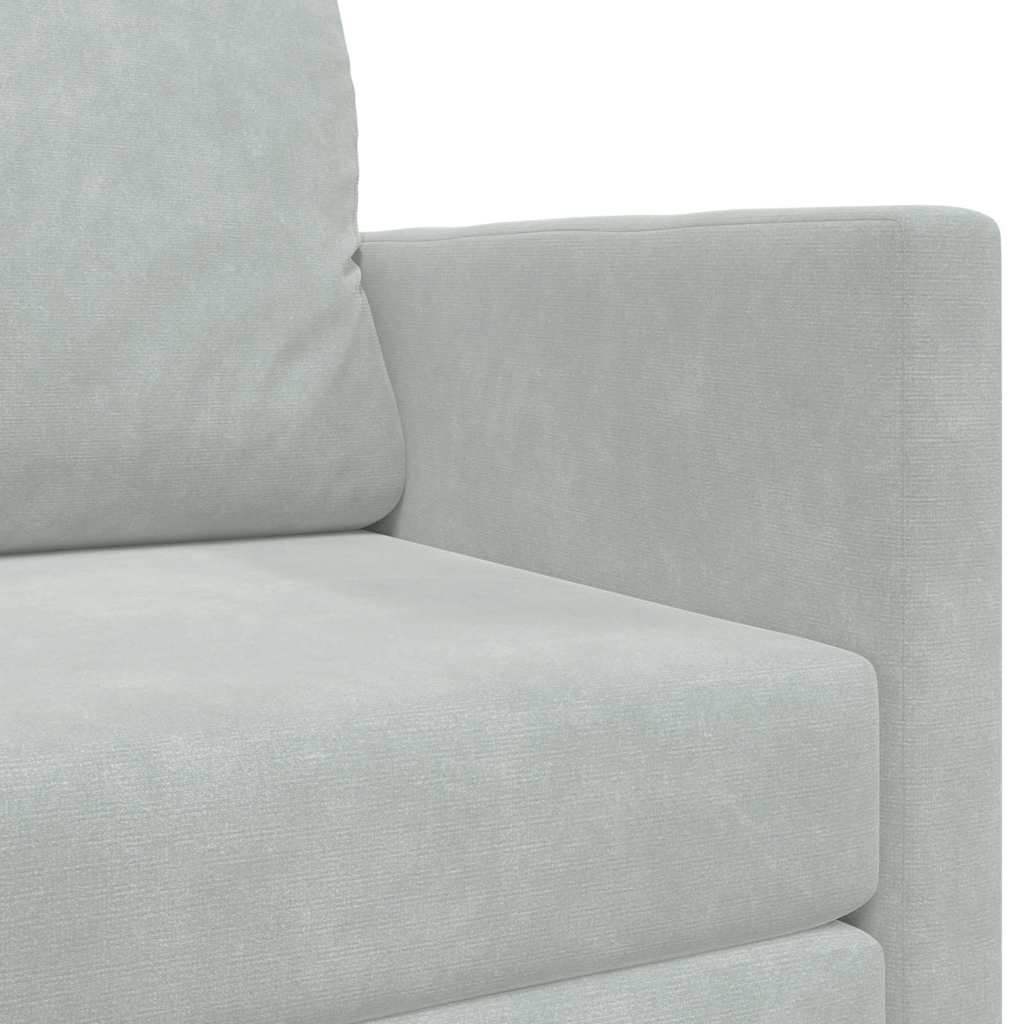 Sofa Bett Hellgrau 124 x 204 x 61 cm Samt