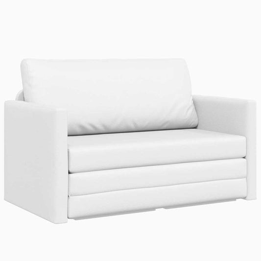 Sofa Bett Weiß 124 x 71 x 78 cm Kunstleder