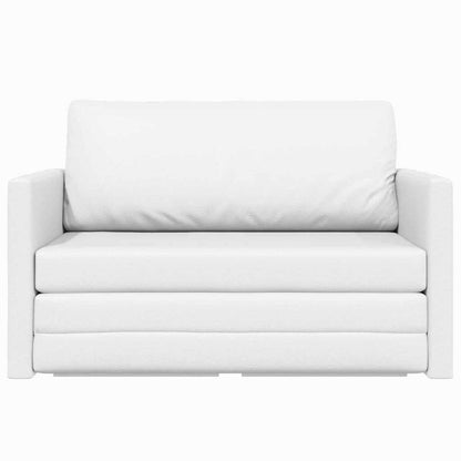 Sofa Bett Weiß 124 x 71 x 78 cm Kunstleder