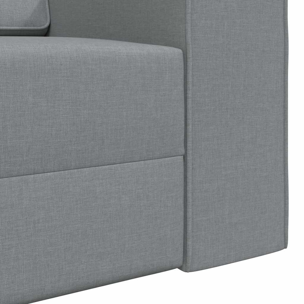 Boden-Sofa-Bett Hellgrau 245 x 78 x 77 cm Stoff