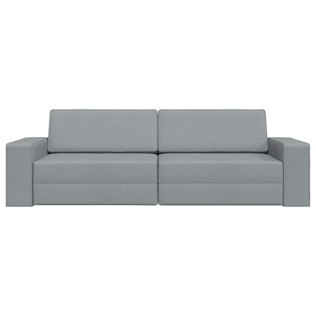 Boden-Sofa-Bett Hellgrau 245 x 78 x 77 cm Stoff