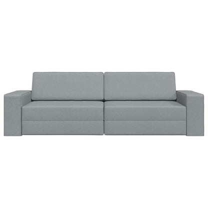 Boden-Sofa-Bett Hellgrau 245 x 78 x 77 cm Stoff
