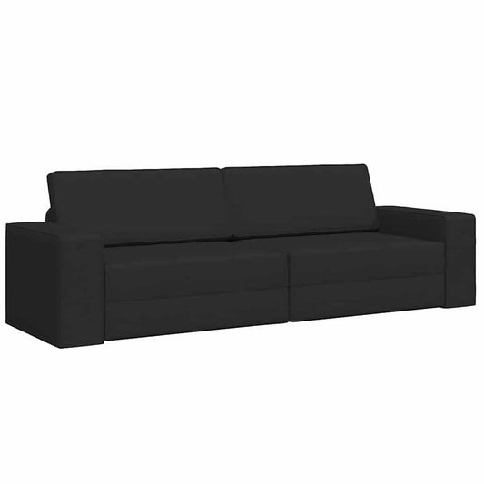Boden-Sofa-Bett Schwarz 245 x 78 x 77 cm Stoff