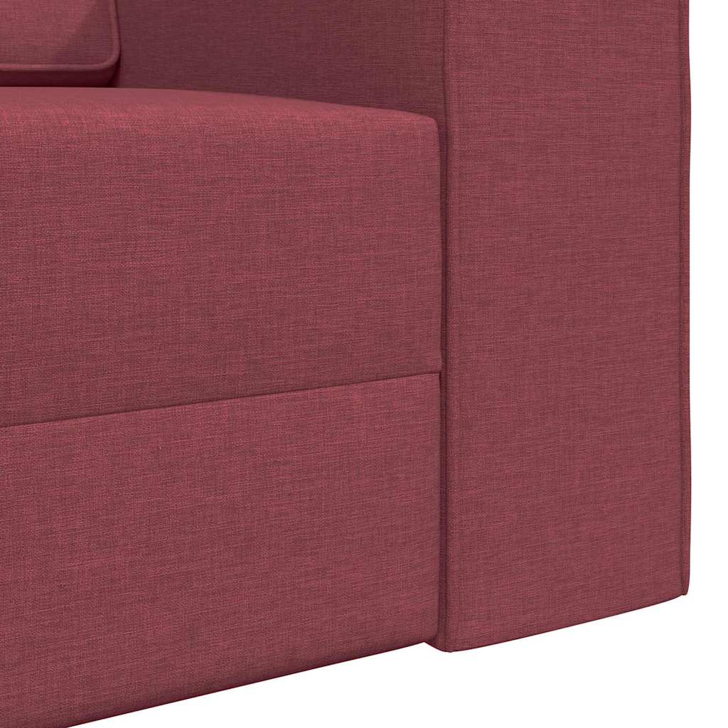 Boden-Sofa-Bett Weinrot 245 x 78 x 77 cm Stoff