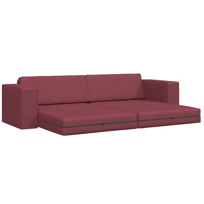 Boden-Sofa-Bett Weinrot 245 x 78 x 77 cm Stoff