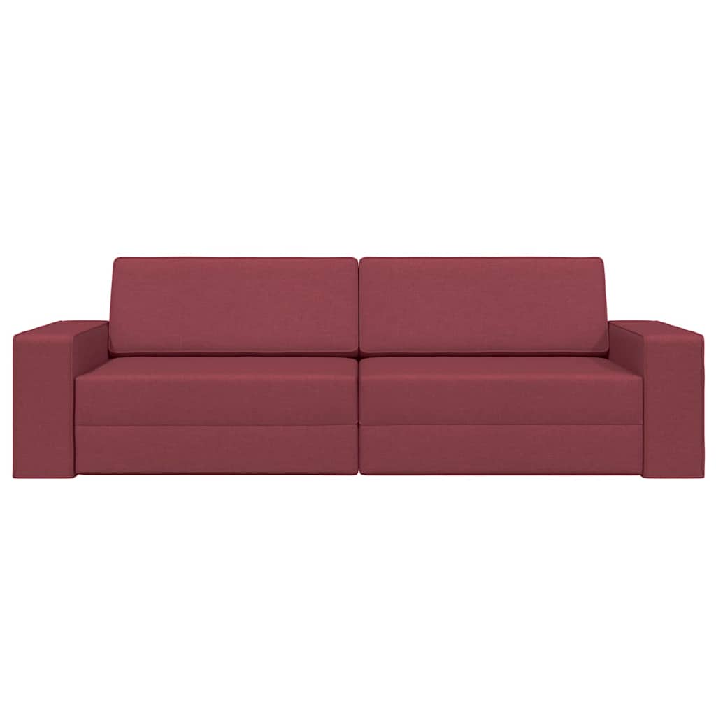 Boden-Sofa-Bett Weinrot 245 x 78 x 77 cm Stoff