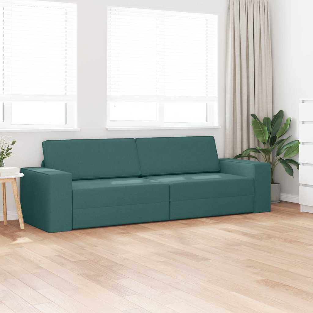 Boden-Sofa-Bett Dunkelgrün 245 x 78 x 77 cm Stoff