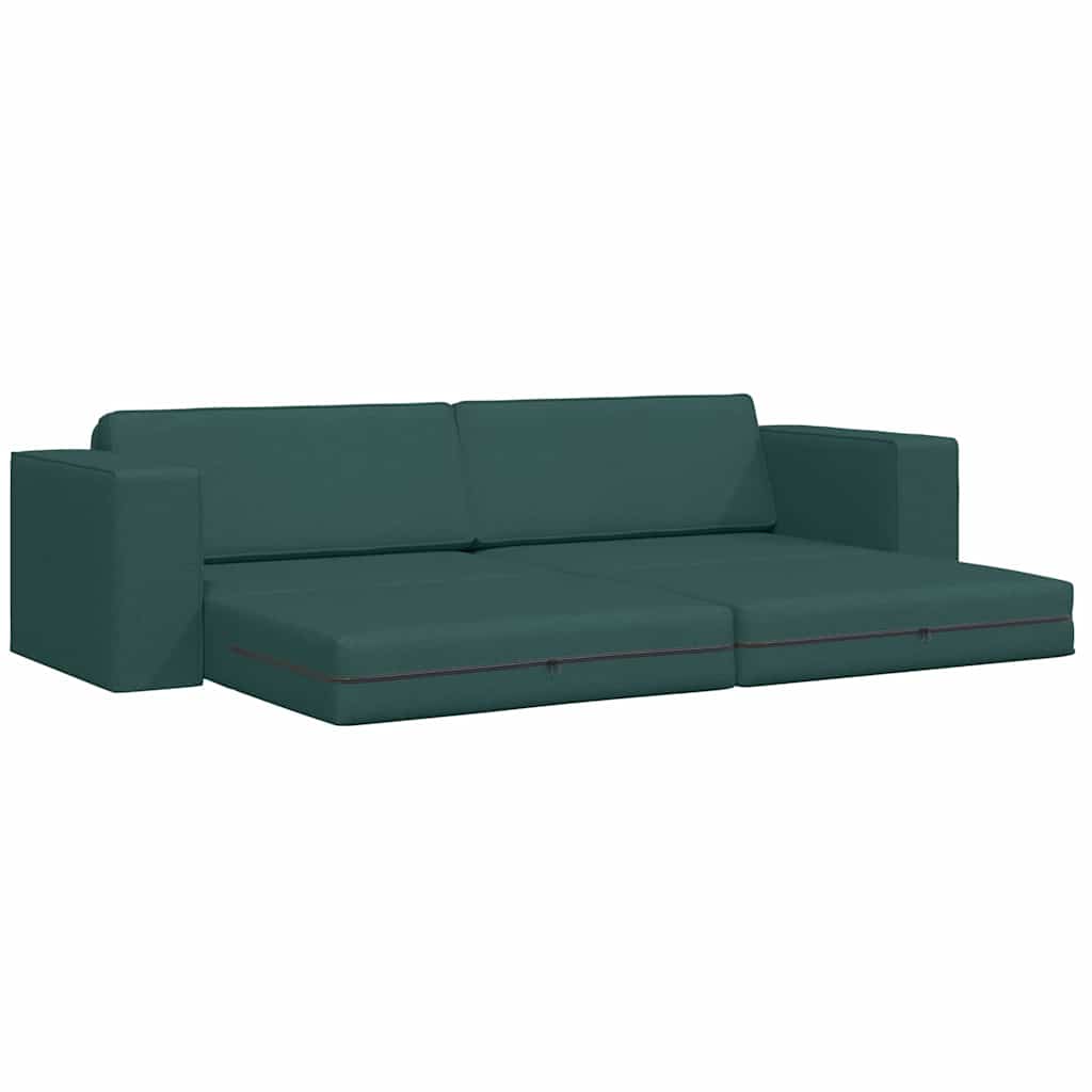 Boden-Sofa-Bett Dunkelgrün 245 x 78 x 77 cm Stoff