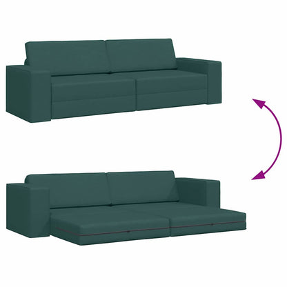 Boden-Sofa-Bett Dunkelgrün 245 x 78 x 77 cm Stoff