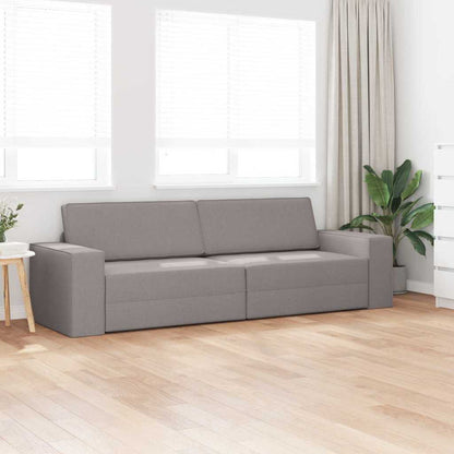 Boden-Sofa-Bett Taupe 245 x 78 x 77 cm Stoff