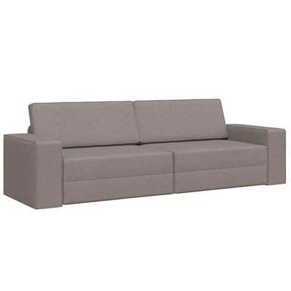 Boden-Sofa-Bett Taupe 245 x 78 x 77 cm Stoff