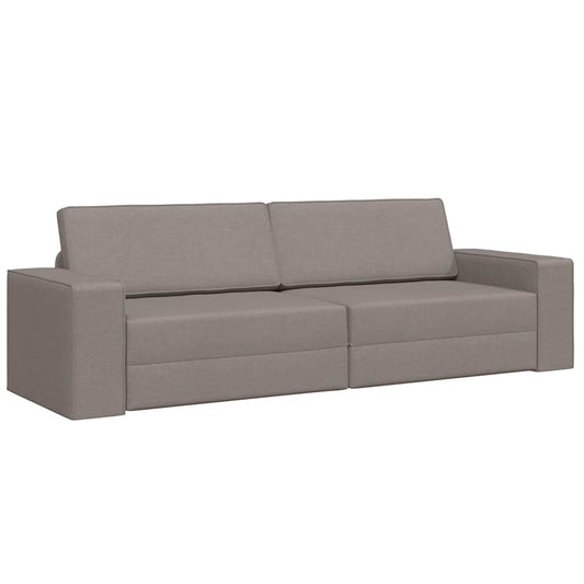 Boden-Sofa-Bett Taupe 245 x 78 x 77 cm Stoff