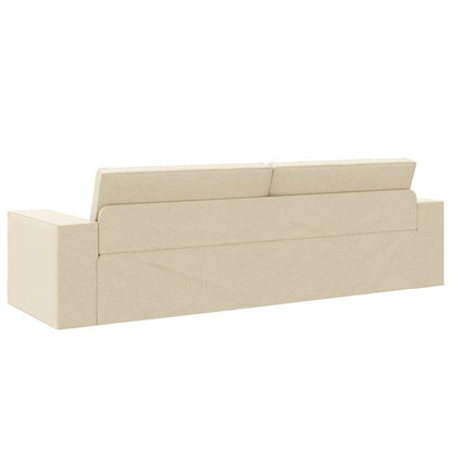 Boden-Sofa-Bett Creme 245 x 78 x 77 cm Stoff
