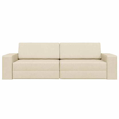 Boden-Sofa-Bett Creme 245 x 78 x 77 cm Stoff