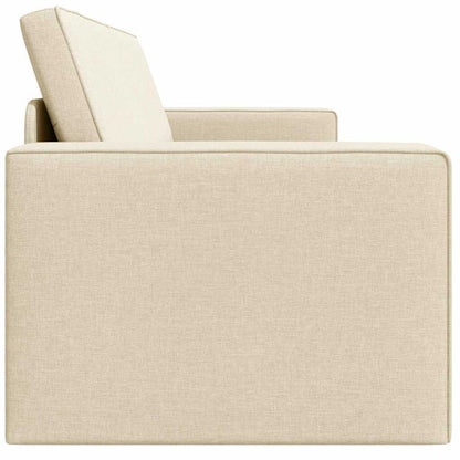 Boden-Sofa-Bett Creme 245 x 78 x 77 cm Stoff
