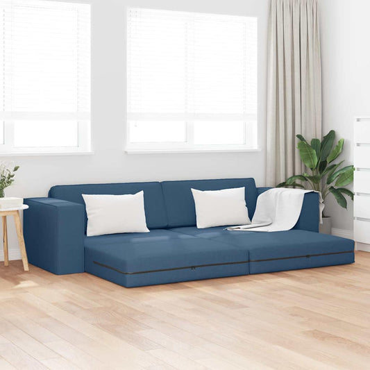 Boden-Sofa-Bett Marineblau 245 x 78 x 77 cm Stoff