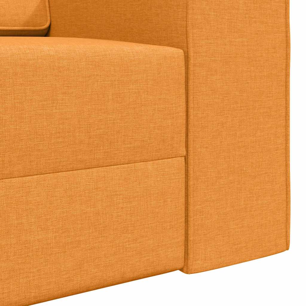 Boden-Sofa-Bett Dunkelgelb 245 x 78 x 77 cm Stoff