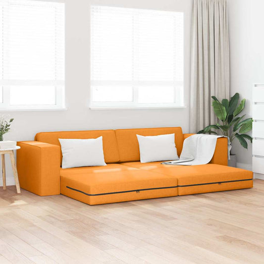 Boden-Sofa-Bett Dunkelgelb 245 x 78 x 77 cm Stoff